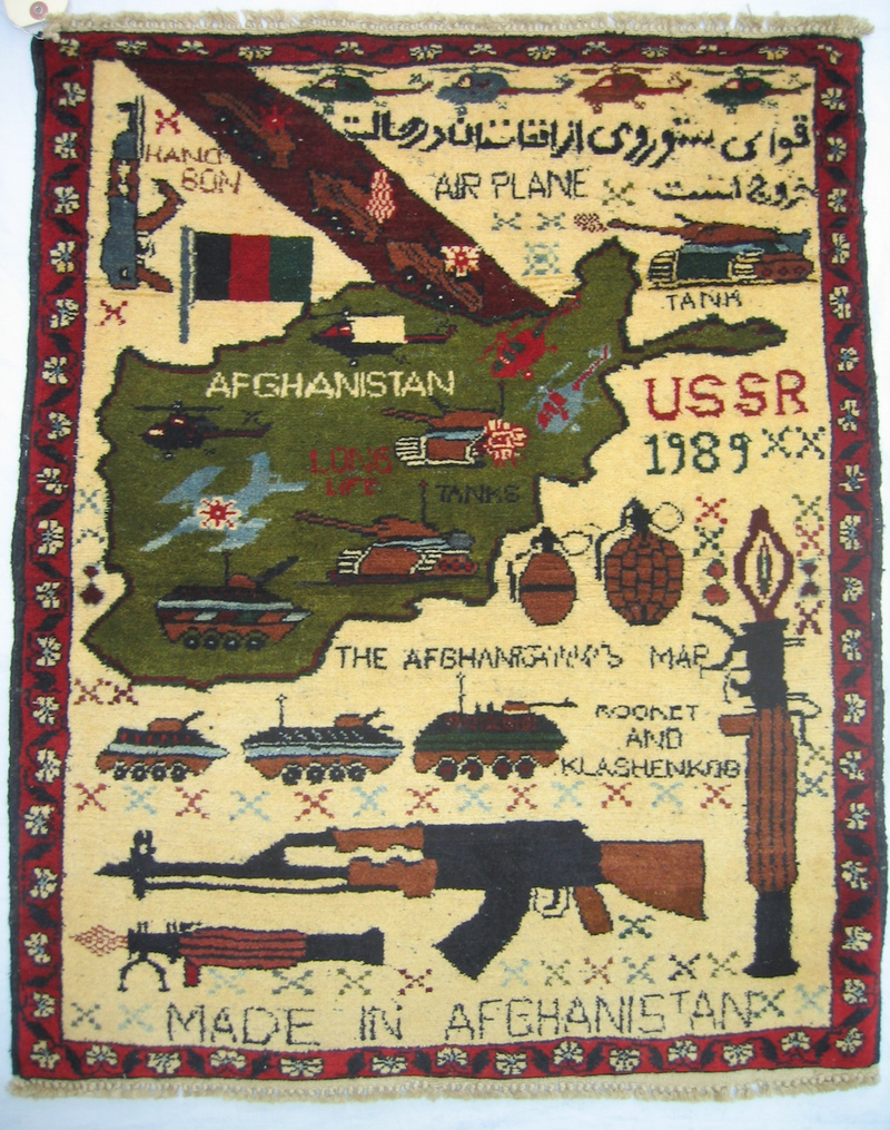 Illustration for article titled These Traditional-Style Afghani Rugs Were Inspired By Modern Warfare